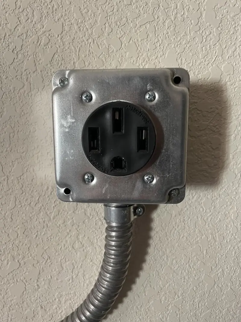 NEMA 14-50 outlet installed for Smart Home Electrical in Delphi
